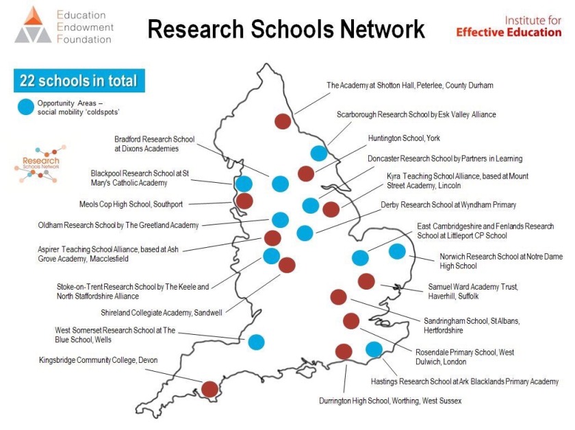 The Research School Network ... now with added Ipswich RS to be plotted!